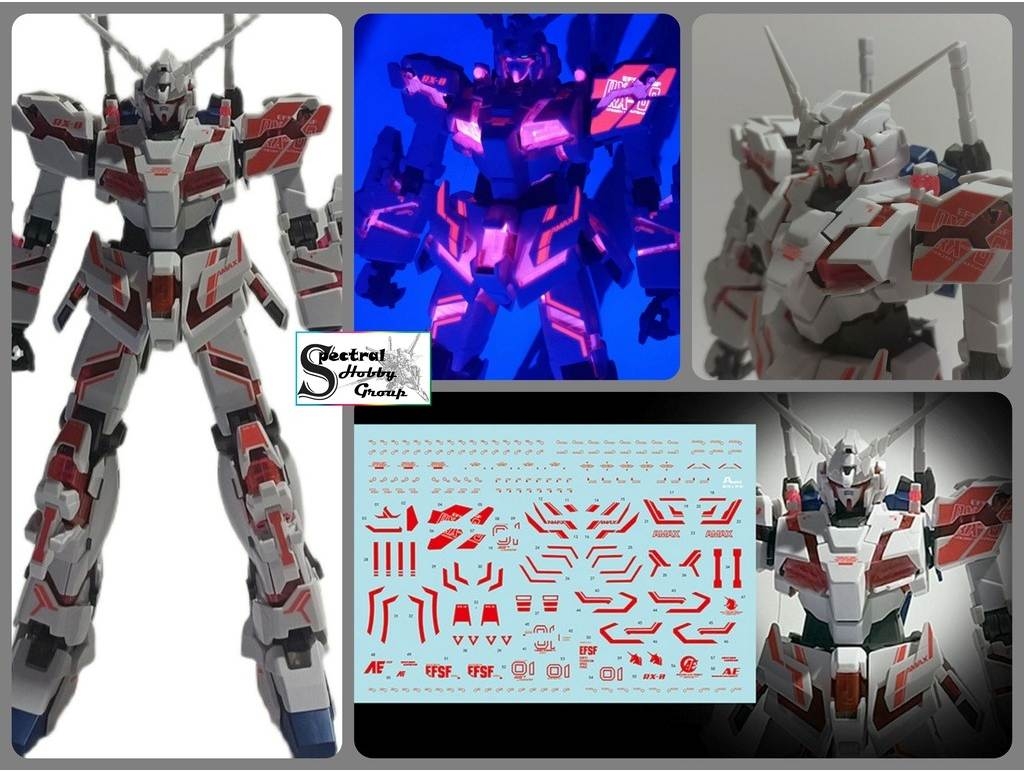 Decal nước dán mô hình UNICORN Gundam MG Mega size MGEX các loại Water sticker