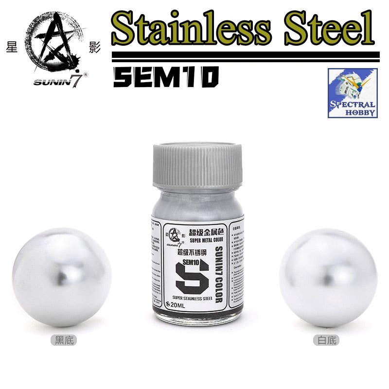 Sơn mô hình SUNIN METALLIC vàng bạc thép gold silver stainless color SEM 01 - 16
