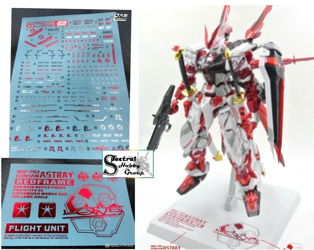 Decal nước dán mô hình MG MB RG Gundam Astray Red Frame Turn Red Dragon Power arms Water sticker