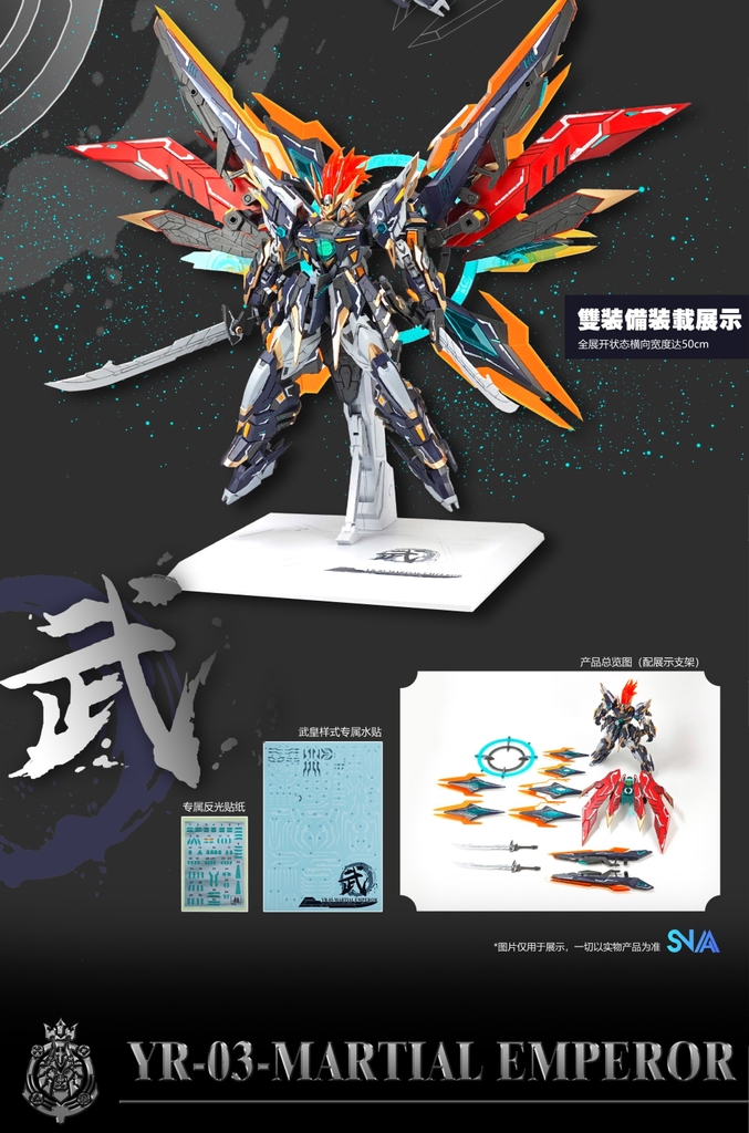Mô hình lắp ráp MG 1/100 Martial Emperor YR-03 SNAA