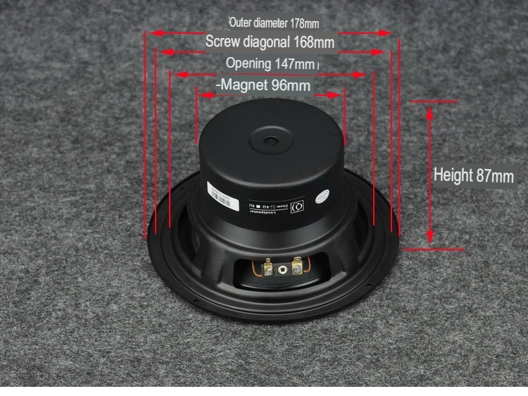 Loa trung trầm HIFI DIY Fever 6.5 7 inch woofer Mid-Bass speaker 40-80W subwoofer bookshelf floor-standing