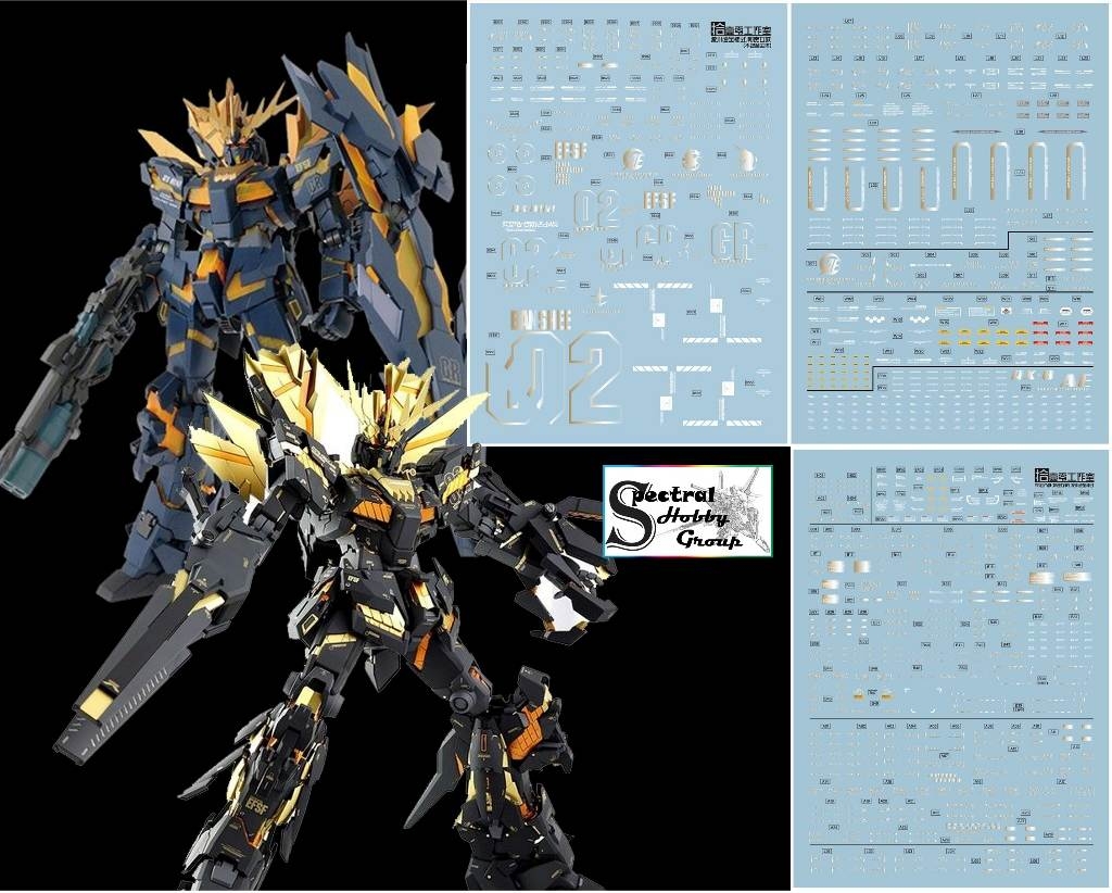 Decal nước mô hình PG các loại Unicorn Perfectibility Banshee Phenex UC Water sticker