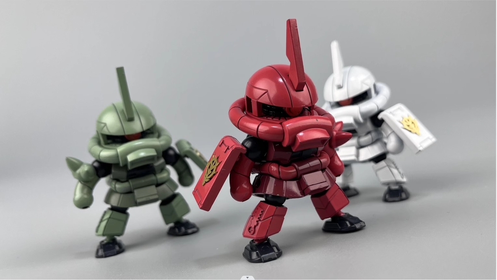 Mô hình lắp ráp Chibi Zaku Warrior Light Q version (set of 3) Super Star