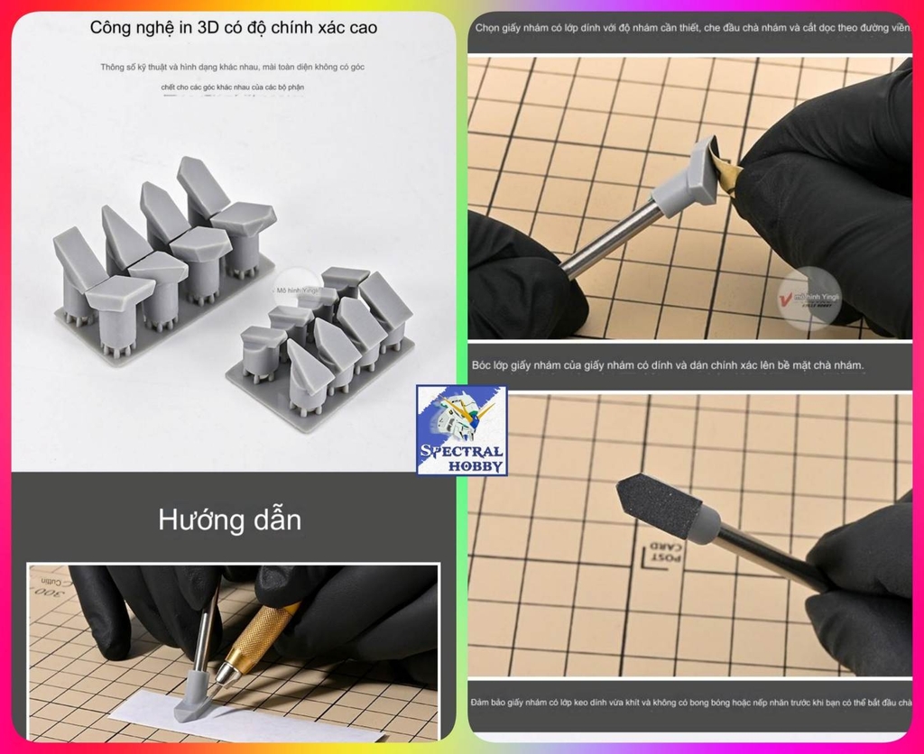 Dụng cụ mô hình BEVEL NARROW MOUTH SPECIAL SHAPED GRINDING ROD (2IN1) TS006