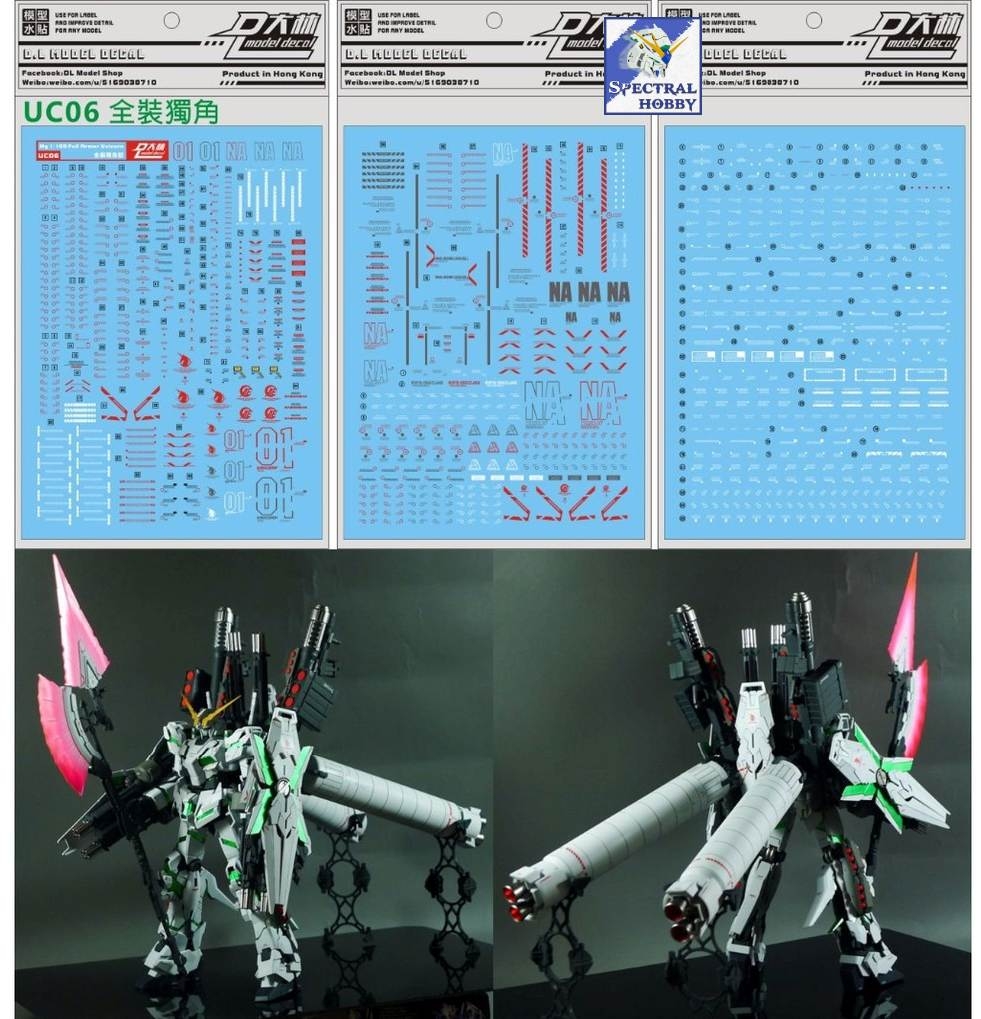 Decal nước dán mô hình UNICORN Gundam MG Mega size MGEX các loại Water sticker
