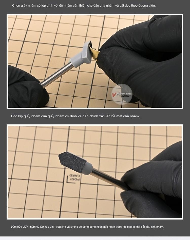 Dụng cụ mô hình BEVEL NARROW MOUTH SPECIAL SHAPED GRINDING ROD (2IN1) TS006