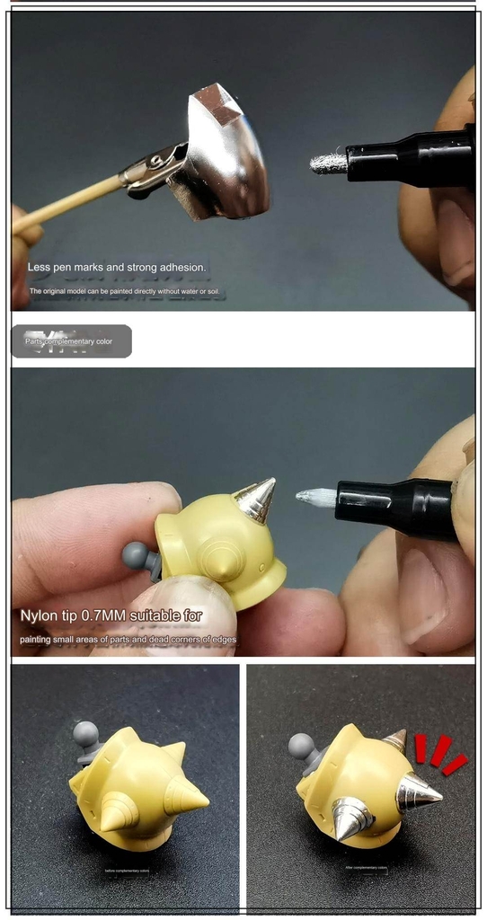 Bút sơn mô hình MS041 paint silver Chrome marker Electroplating Pen