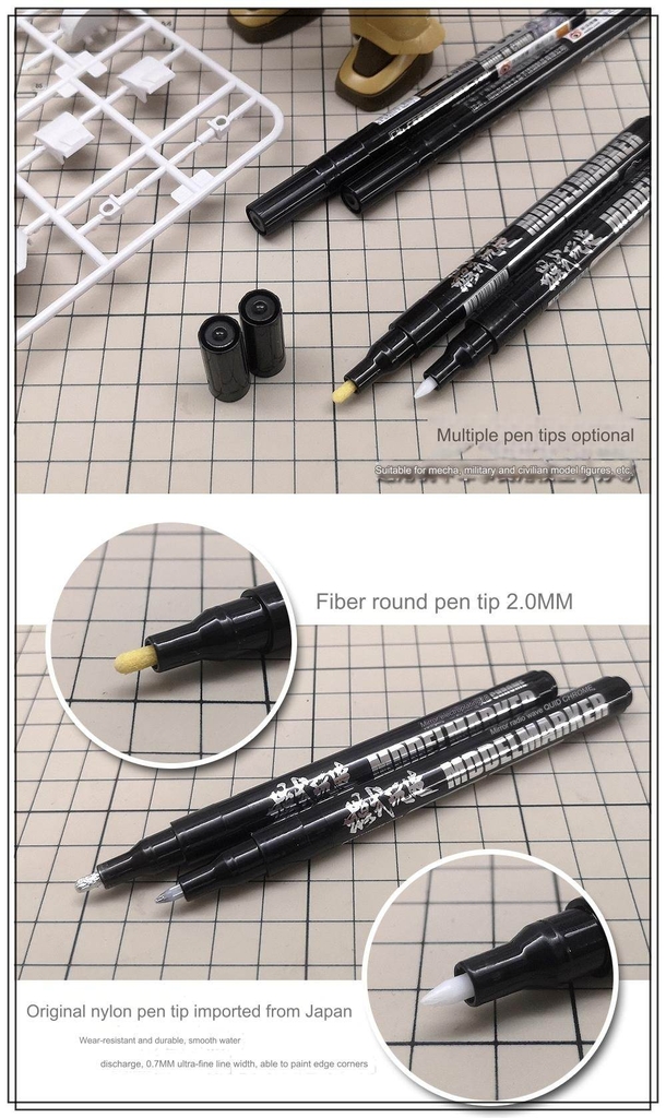 Bút sơn mô hình MS041 paint silver Chrome marker Electroplating Pen