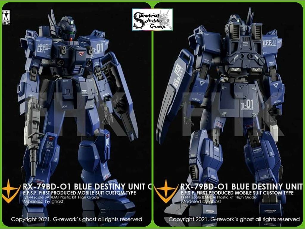 Decal nước dán mô hình MG HG RX-79BD RX79 Blue Destiny 1 2 3 các loại Water sticker