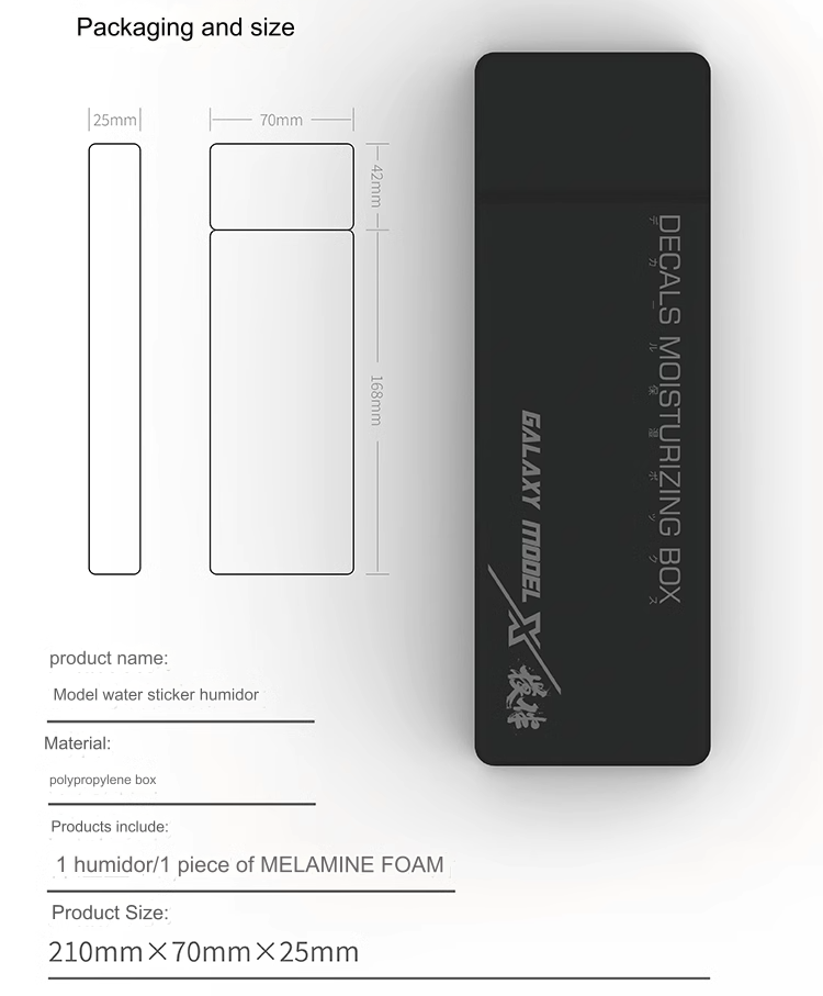 Dụng cụ khay hộp box hỗ trợ dán decal nước GALAXY Water Sticker Moisturizing box T12A01