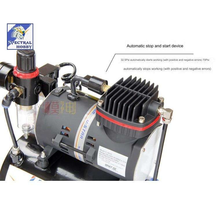Máy nén khí máy sơn siêu êm Ustar 601G - Air Compressor Airbrush