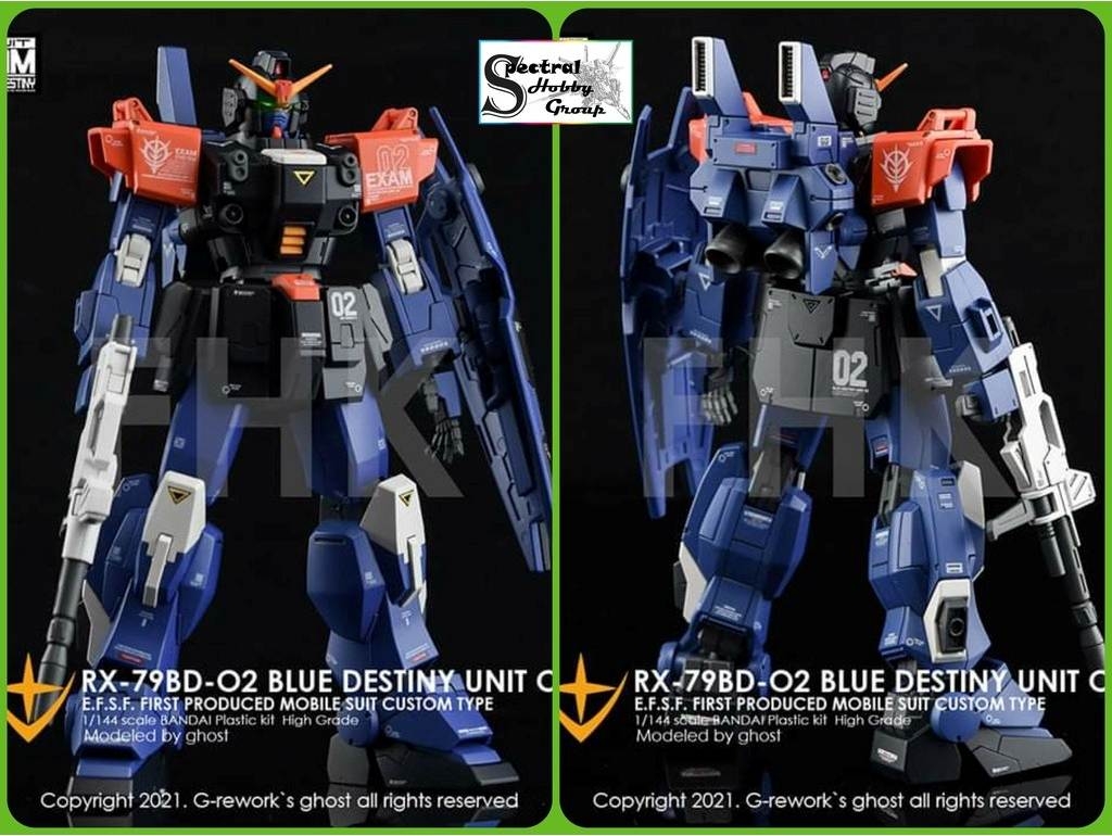 Decal nước dán mô hình MG HG RX-79BD RX79 Blue Destiny 1 2 3 các loại Water sticker