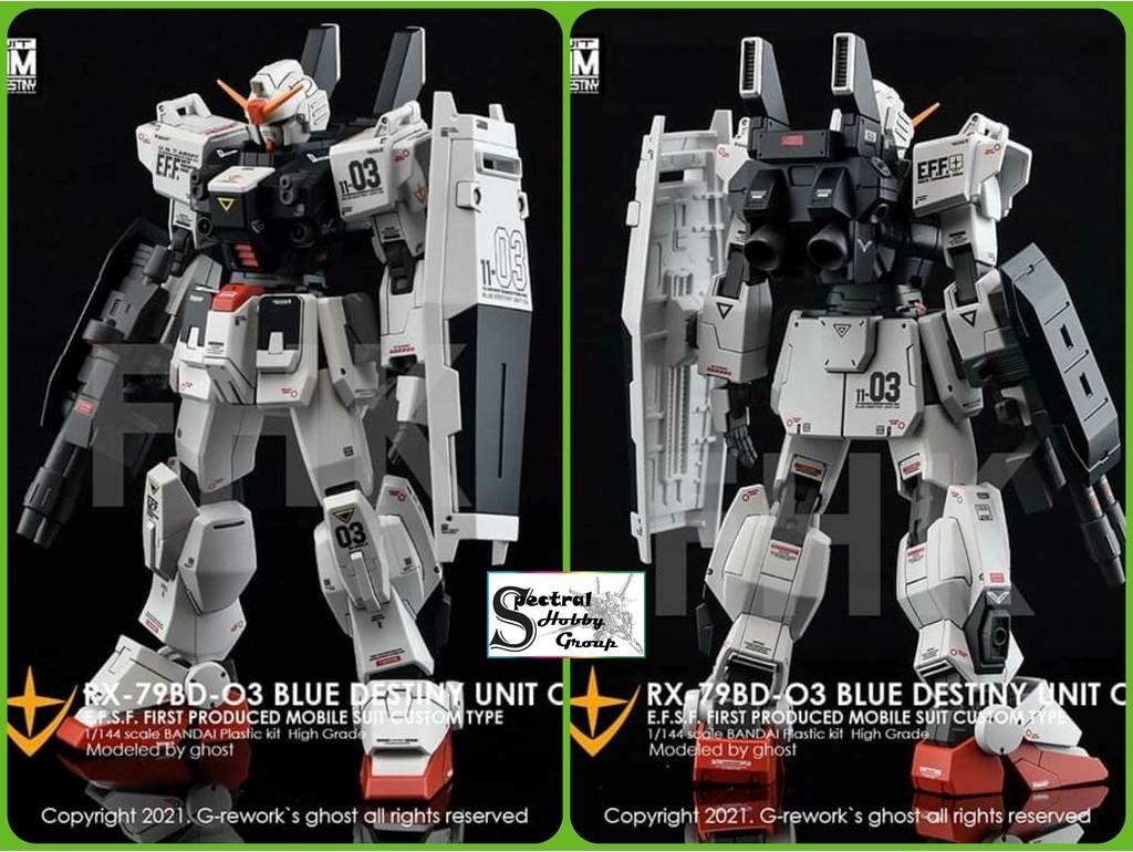 Decal nước dán mô hình MG HG RX-79BD RX79 Blue Destiny 1 2 3 các loại Water sticker