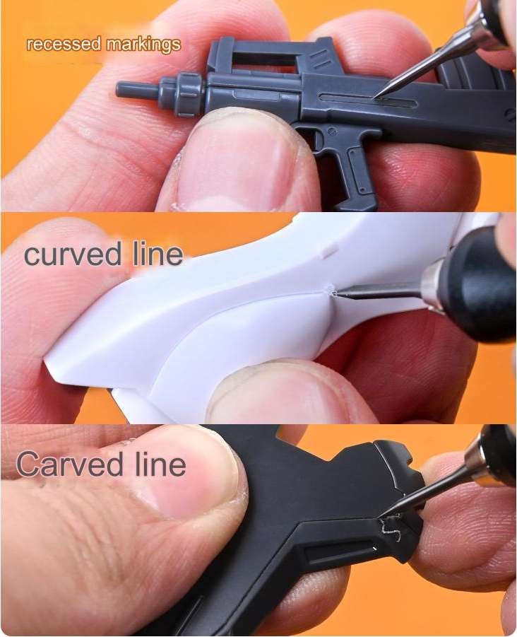 Bút khắc chi tiết tạo - kẻ - dặm lại line cơ bản Chisel Scriber Tungsten steel Zero-blade engraving needle Lazy 100shiki