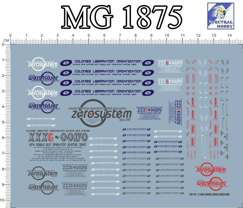 Decal nước dán mô hình Wing zero custom EW ver ka PG MG RG HG Gundam Water sticker