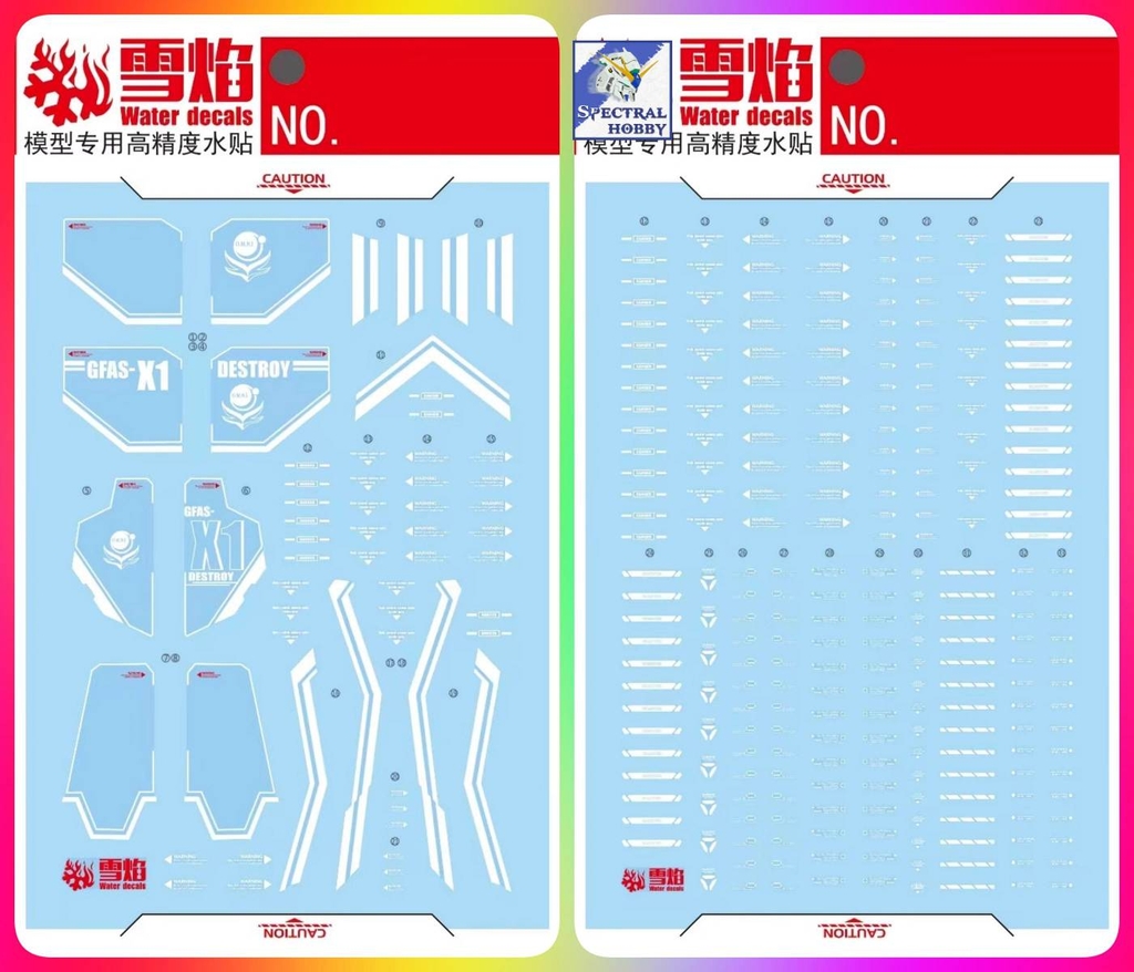 Decal nước dán mô hình Destroy gundam HG các loại water sticker