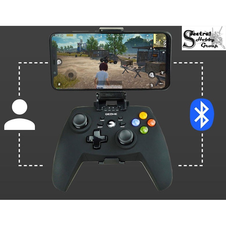 Tay cầm chơi game QEOME không dây có rung NS-A601 gamepad cho Android IOS PC PS3 Tablet Mobile TV