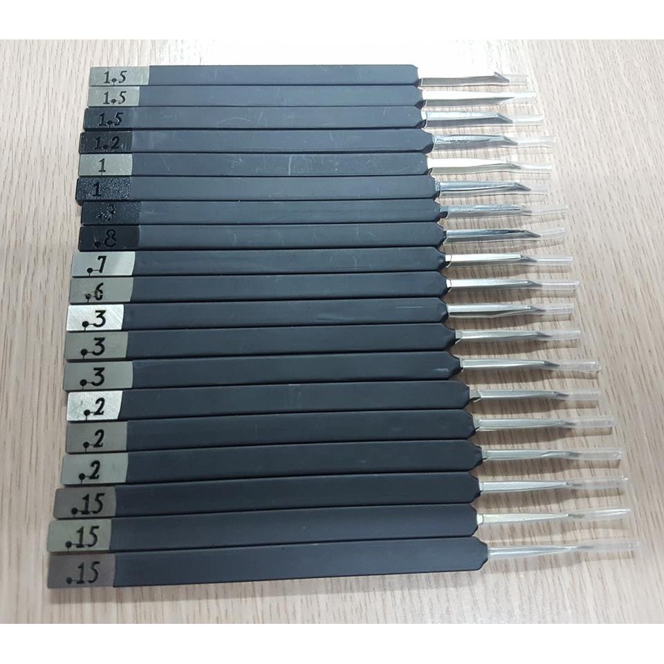 Dụng cụ kĩ thuật khắc mỹ thuật Chisel Blade kẻ tạo line 0.15 - 3.0mm CNDRAGON