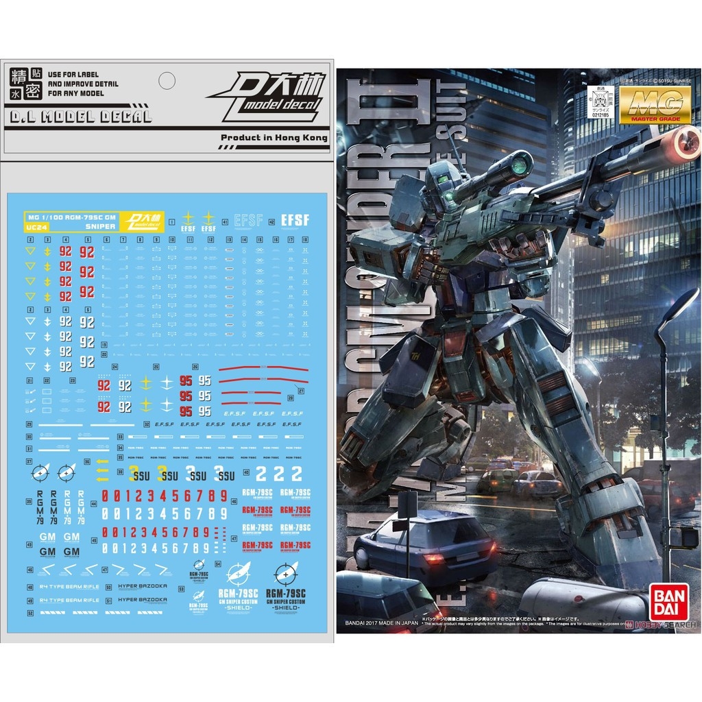 Decal nước dán mô hình MG RGM GM Sniper Jegan 79SC Logo các loại - Water Sticker