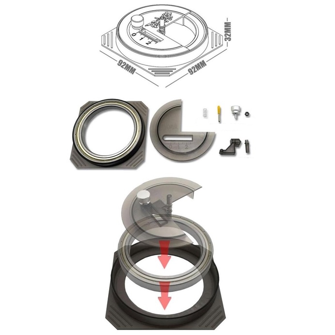 Dụng cụ cắt tròn MS-075 Tungsten Steel Precision Circular Cutter Stepless 1-50mm Round Stickers