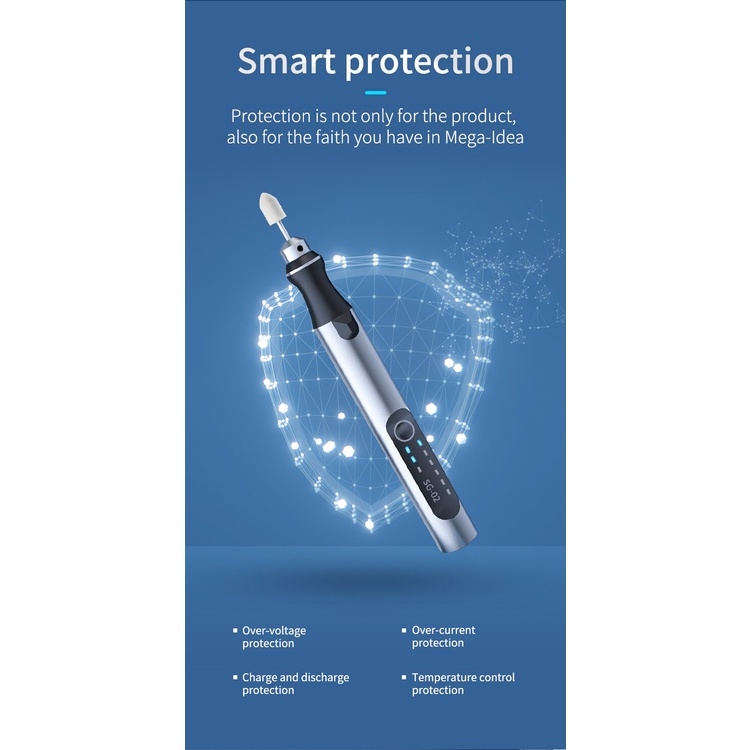 Dụng cụ SG02 máy khoan mài cắt mini cầm tay đánh bóng Smart Electric Polishing Pen grinder sander Qianli Mega-Idea