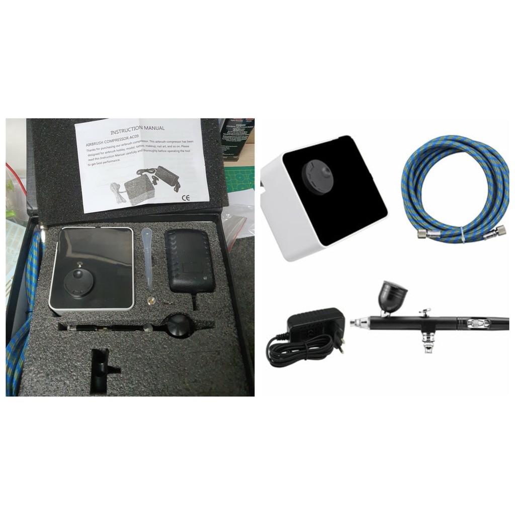 Máy nén khí sơn mô hình Air Pump Compressor Mini Airbrush HM03 Hobby Mio Ensi AC09