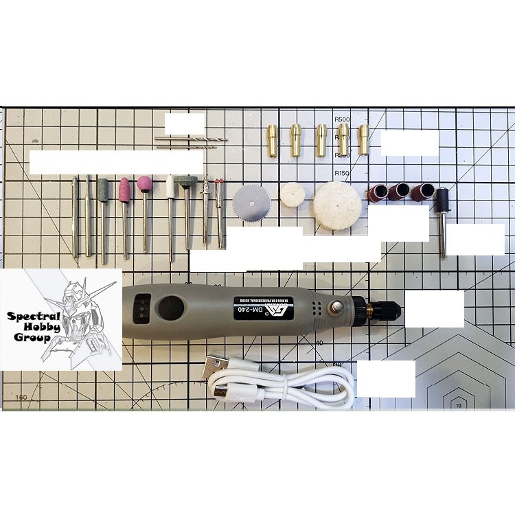 Dụng cụ mô hình Máy khoan mài cầm tay mini DM236 DM240 Grinder Set GUNAISI