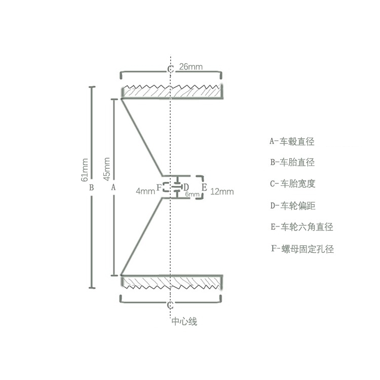 Phụ kiện Mô hình điều khiển RC Car: 1/10 Drift Tire lốp kèm vành xe cho Traxxas HSP Tamiya HPI Kyosho các loại