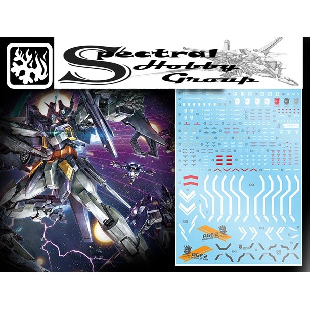 Decal nước dán mô hình MG AGE AGE-2 Magnum AGE2 GLANSA các loại - Water sticker