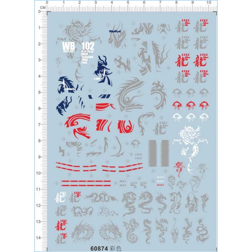 Decal nước dán mô hình MG RX-78-2 G3 Aape FA-78-1 RX78 Water sticker