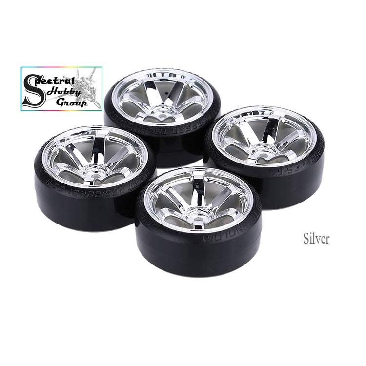 Phụ kiện Mô hình điều khiển RC Car: 1/10 Drift Tire lốp kèm vành xe cho Traxxas HSP Tamiya HPI Kyosho các loại