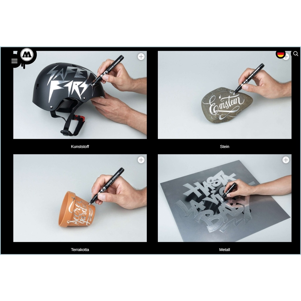 Bút kẻ bút tô bút sơn Molotow Liquid Chrome Marker cho mô hình tool hobby