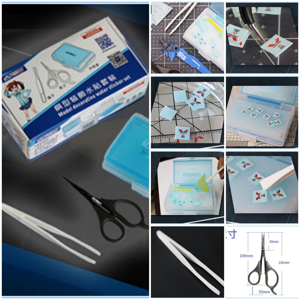 Dụng cụ mô hình hỗ trợ dán decal nước USTAR UA-90005 Decorative Water Decal Sticker Set