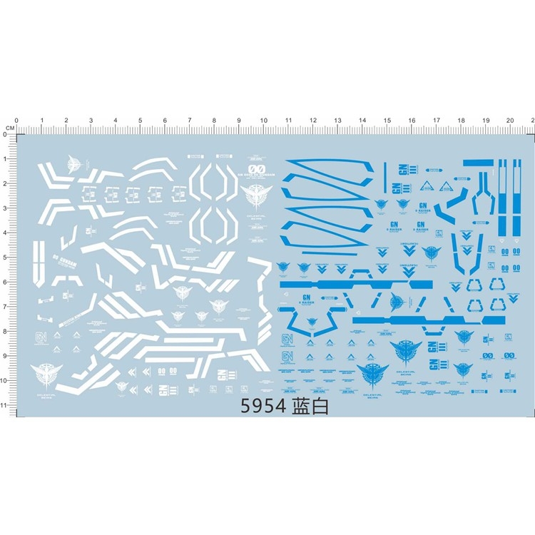 Decal nước dán mô hình Gundam XN 00 Raiser 7s Seven sword 00R 007S MB MG RG HG Water sticker