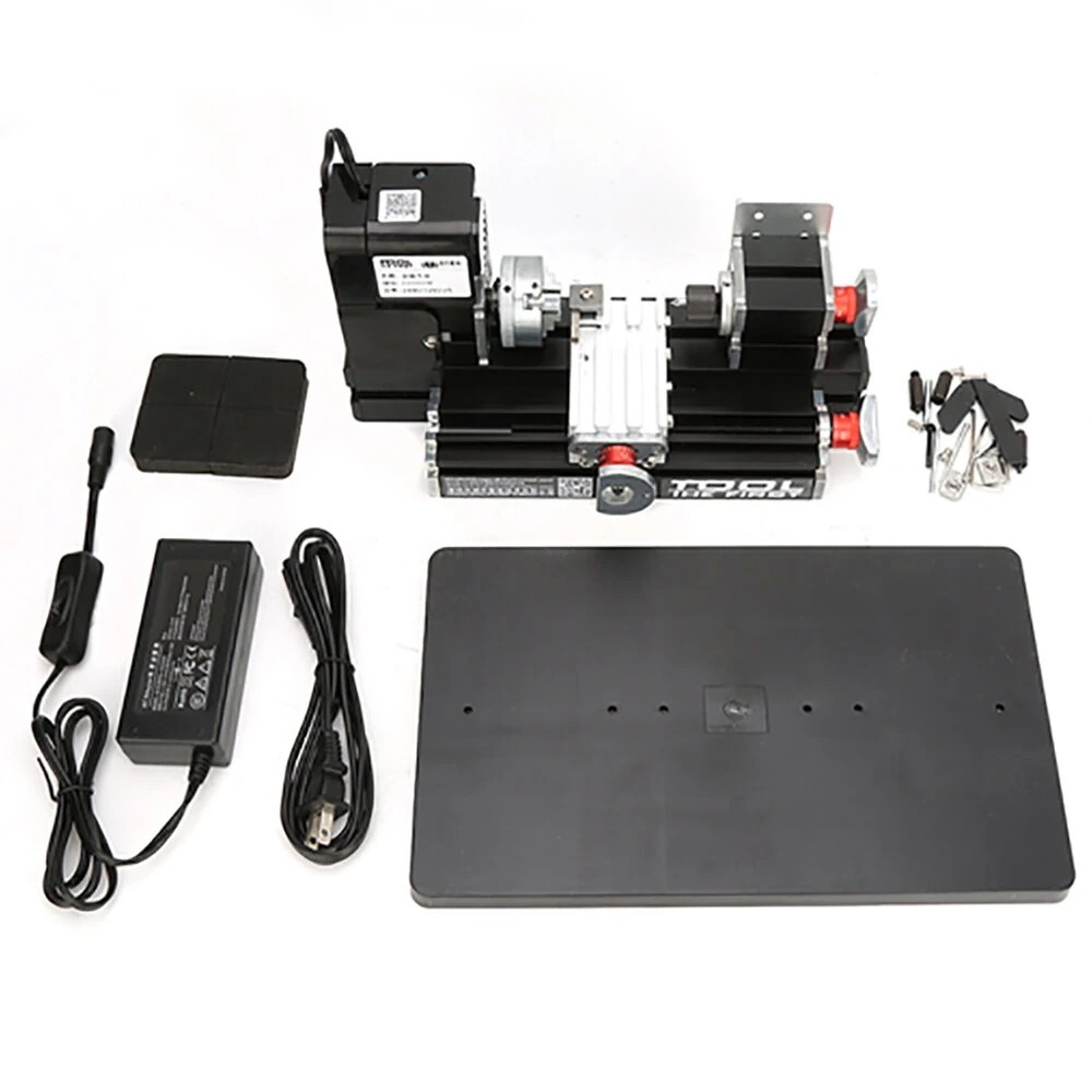 Máy khoan mài tiện mini đa năng để bàn 12V DC 2A 24W Lathe machine The First