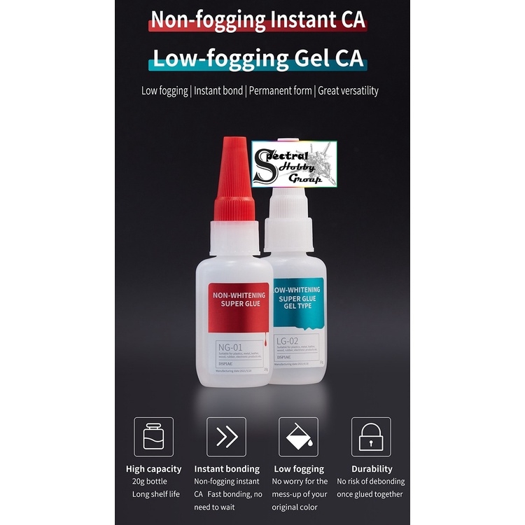 Keo trong đa năng Dspiae khô nhanh cho mô hình NG01 LG02 Super Glue CA quick-drying instant
