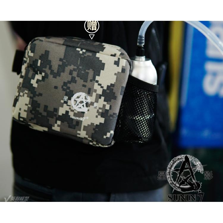 Dụng cụ mô hình - Máy nén khí máy sơn mini portable tặng kèm túi đeo đựng máy