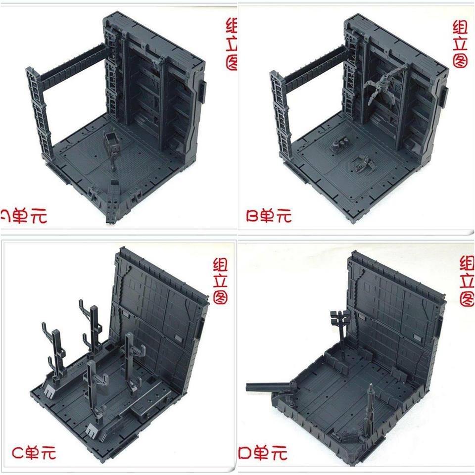 Mô hinh lắp ghép sa bàn xưởng Domain Base CG A B C D E F G H I J K