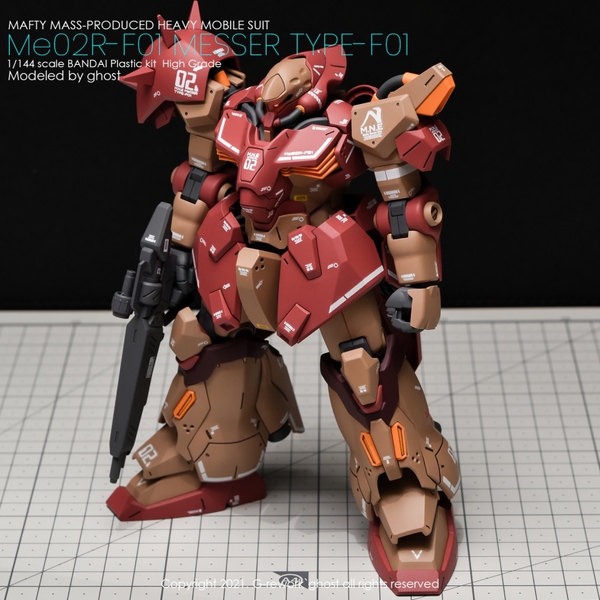 Decal nước dán mô hình HG Messer Type F01 02 HGUC Water sticker