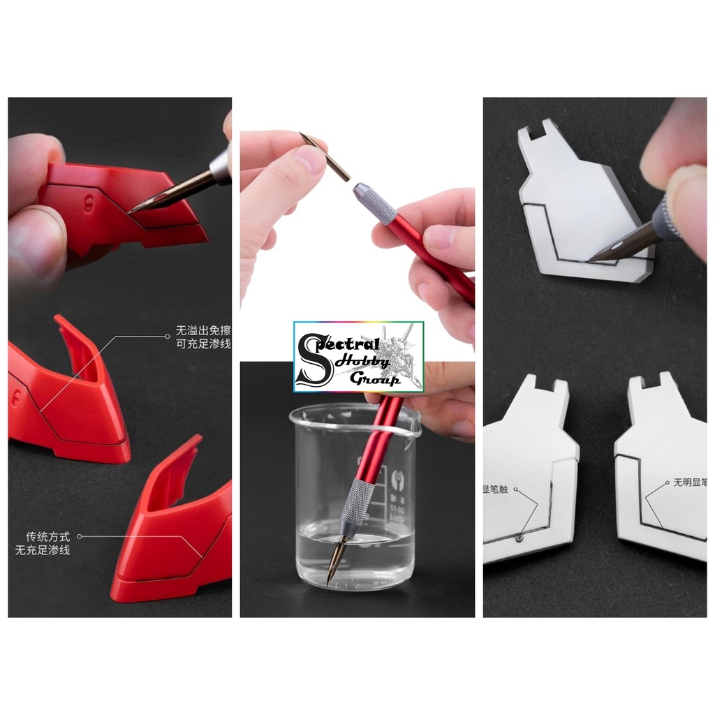 Dụng cụ bút hộ trợ kẻ line Galaxy metal Pen panel line cho mô hình