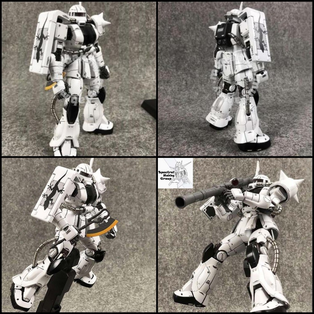 Mô hình Figure Metal Build MB 1/100 Zaku II Red Green White - Metal solider