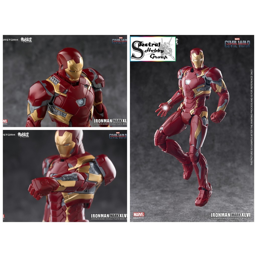 Mô hình nhựa lắp ráp Ironman Marvel Avengers Iron Man MK46 Civil War Standard edition (tặng storage box)