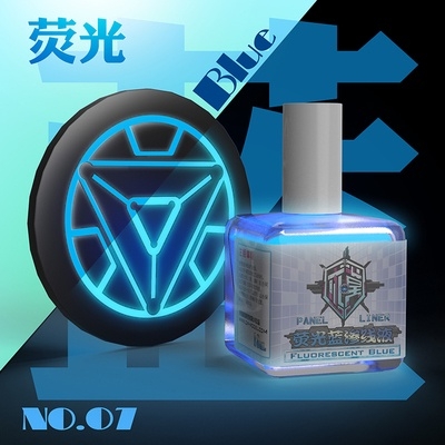 Dụng cụ QW sơn kẻ panel line phát sáng huỳnh quang UV Fluorescent Color 18ml cho mô hình