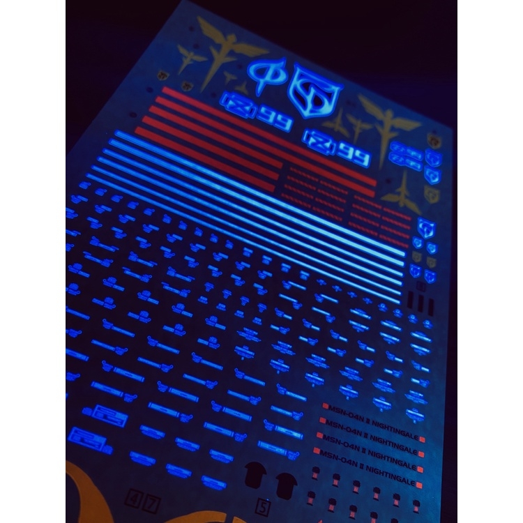 Decal nước dán mô hình Nightingale gold metallic coating SD HG 1/144 1/100 Water Sticker