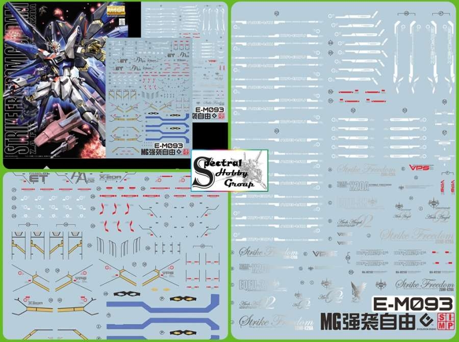 Decal nước dán mô hình PG MG HG RG STRIKE FREEDOM các loại water sticker