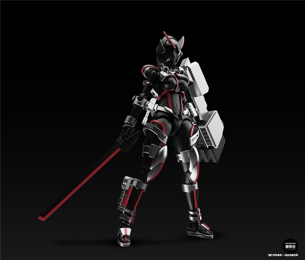 Mô hình figure 1/12 Battle Rider Warrior Goddess Sako Cyber Shark War Riding Goddess Shake