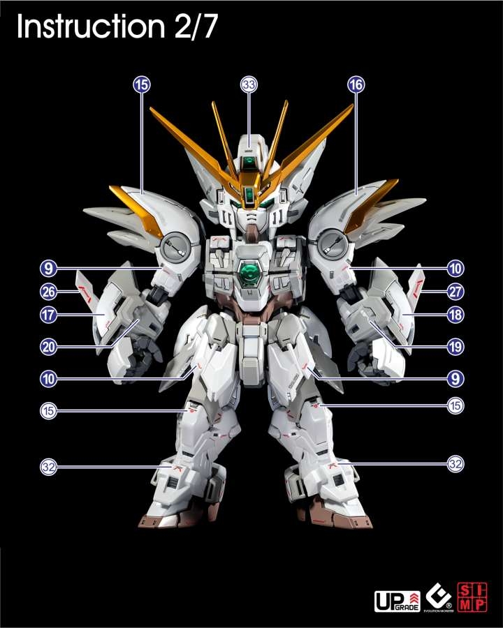 Decal nước dán mô hình MGSD Wing zero Custom các loại - water sticker