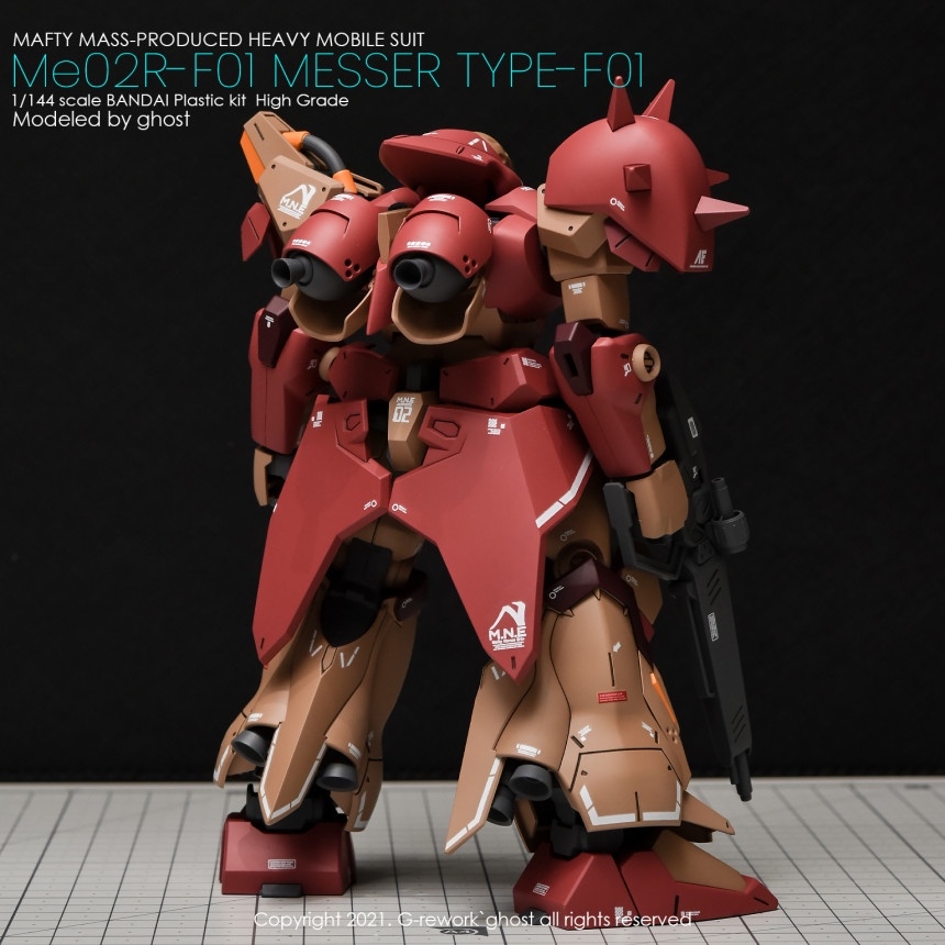 Decal nước dán mô hình HG Messer Type F01 02 HGUC Water sticker