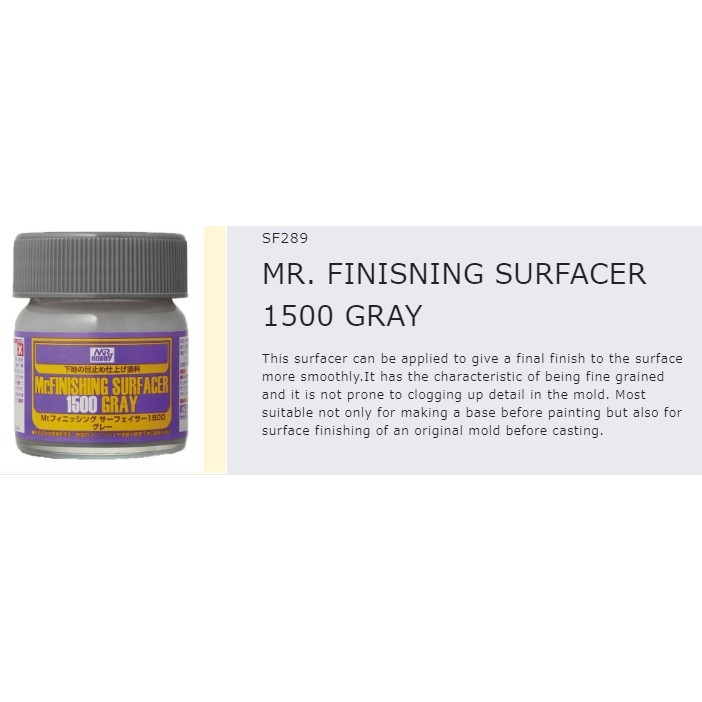 Sơn lót bề mặt primer Mr Surfacer metal resin và các vật liệu Mr.hobby