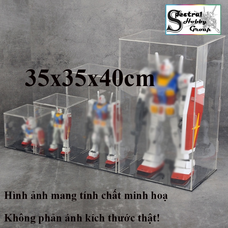 Hộp mica trưng bày các cỡ đựng mô hình Figure Gundam Lego hobby- Display box stand
